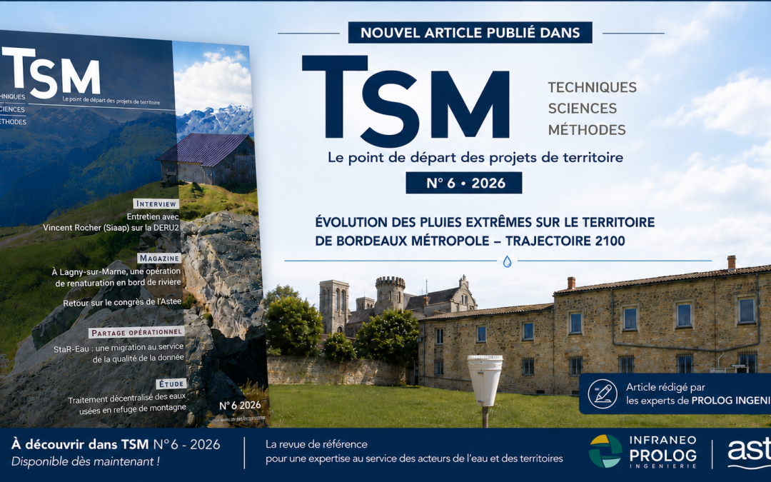 Pluies extrêmes et changement climatique : une publication de PROLOG INGENIERIE dans la revue TSM